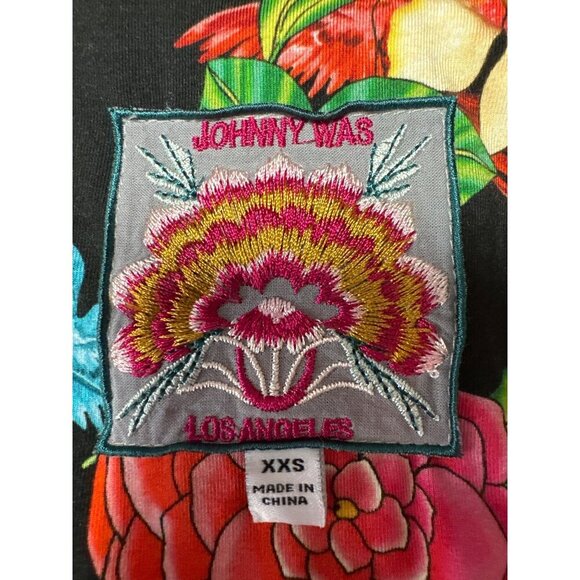 Johnny Was Andra Short Sleeve V Neck Swing T-Shirt Multi-Colors Size XXS - Picture 4 of 6